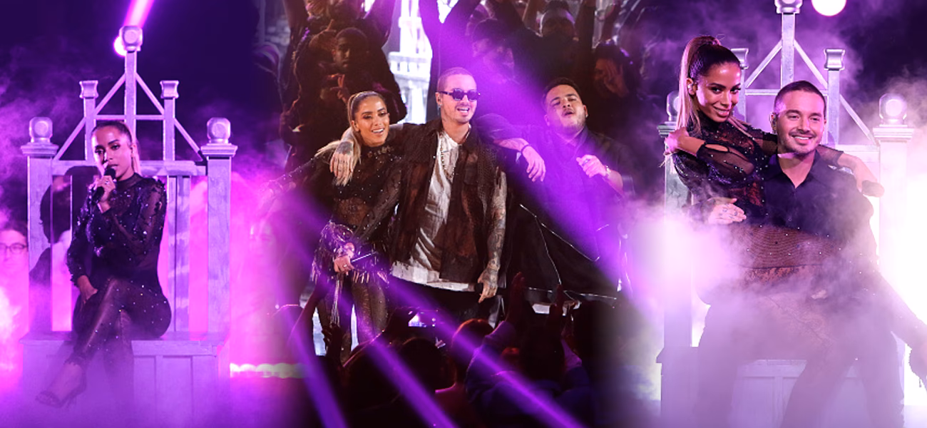 Anitta performa “Downtown” e “Machika” ao lado de J Balvin no Premio Lo Nuestro 2018